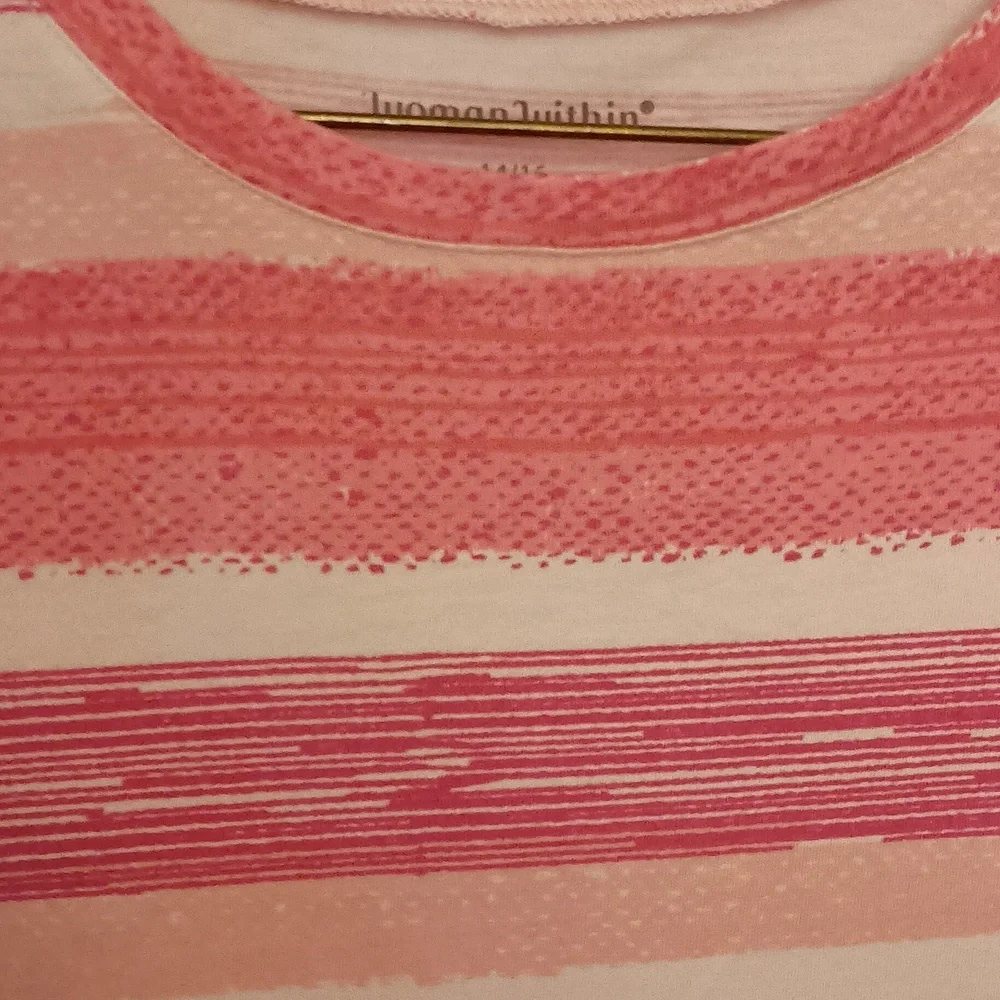 Woman Within cold shoulder tee, sz 14/16 - Picture 2 of 5